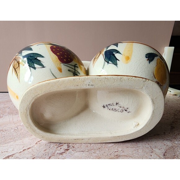 Vintage 1950s Nasco Double Pitcher – Hand-Painted Fruit Motif – Made in Japan - Picture 7 of 10